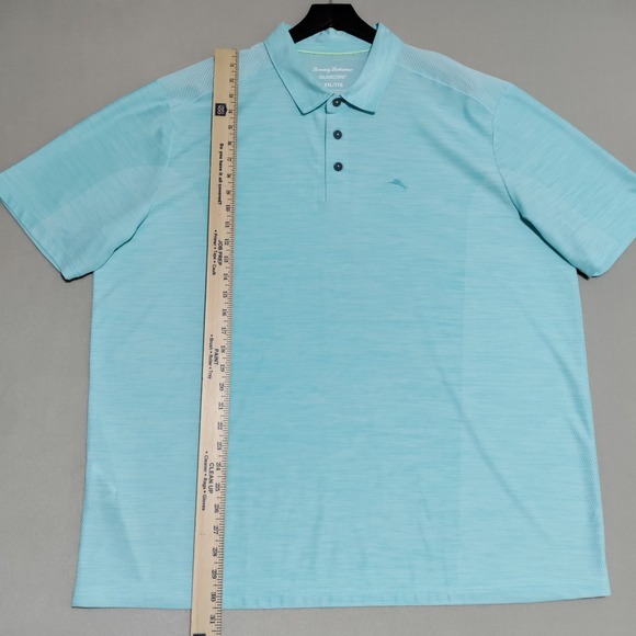 Tommy Bahama Island Zone Mens XXL Palm Coast Polo Hummingbird Blue Wicking NWOT - Picture 8 of 14